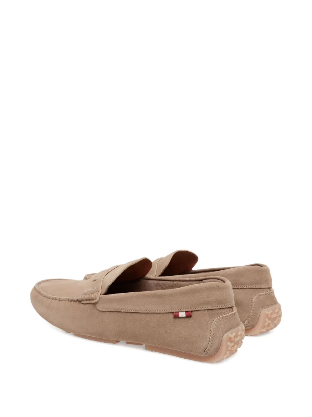 Bally Pilot Driver suède penny loafers Beige