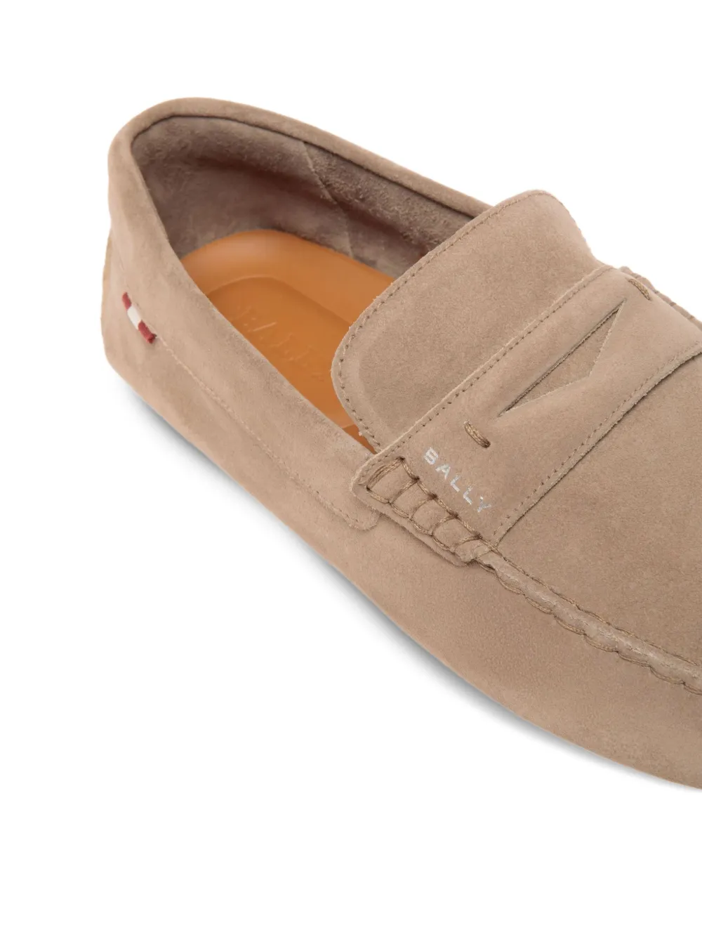 Bally Pilot Driver suède penny loafers Beige