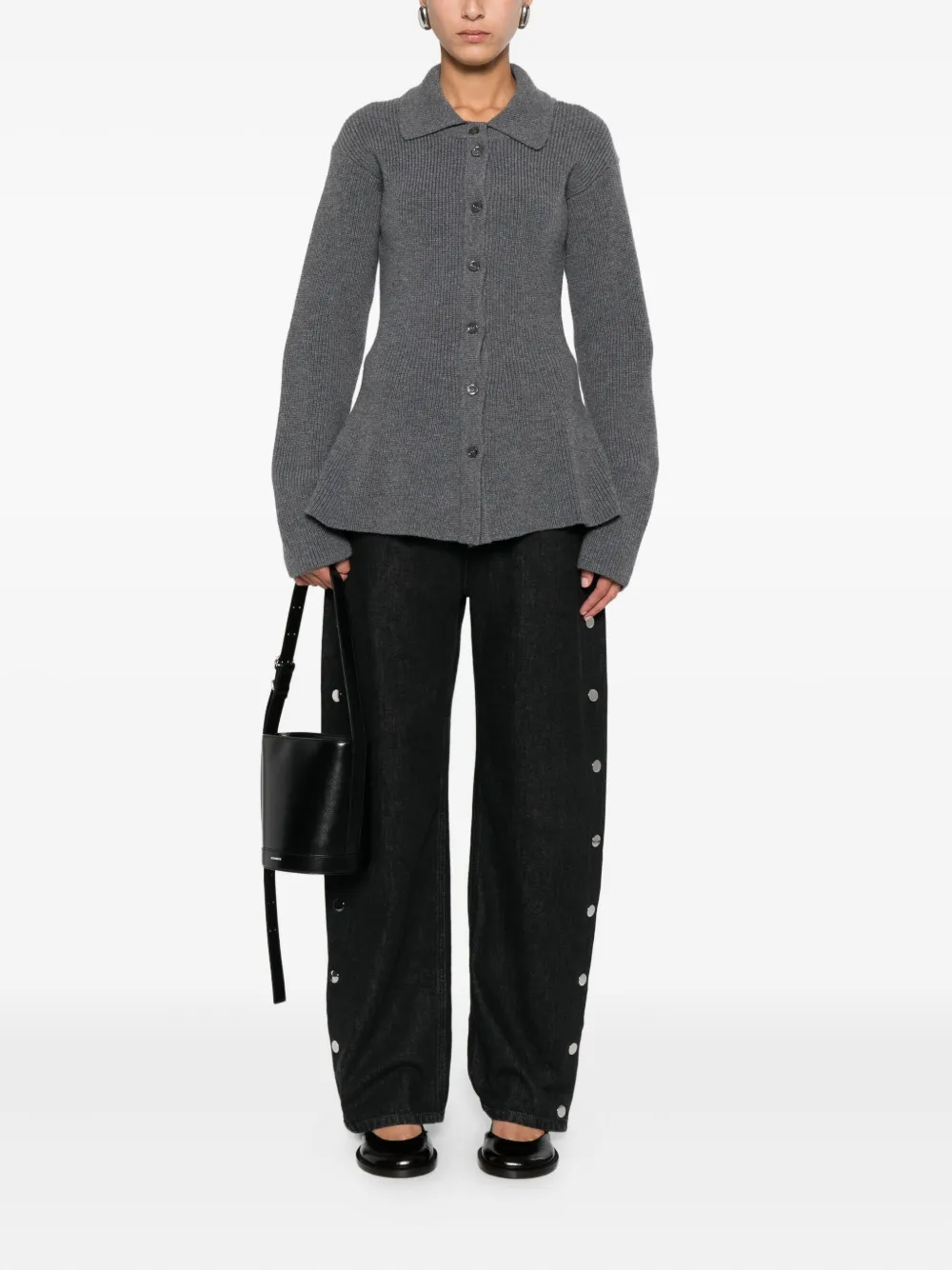 Róhe Blusa canelada com botões | Cardigan | Image 2