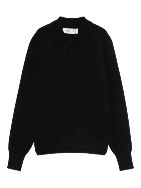 Róhe knitted polo top