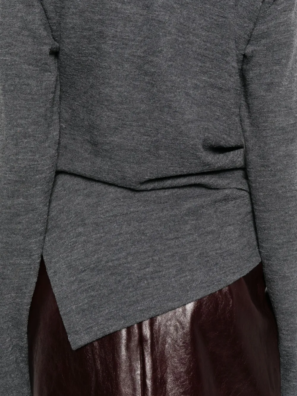 Rohe Draped-detail Blouse In Gray