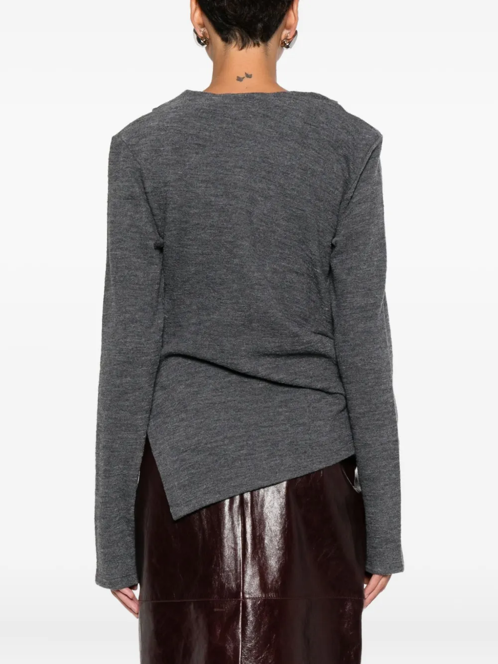 Rohe Draped-detail Blouse In Gray