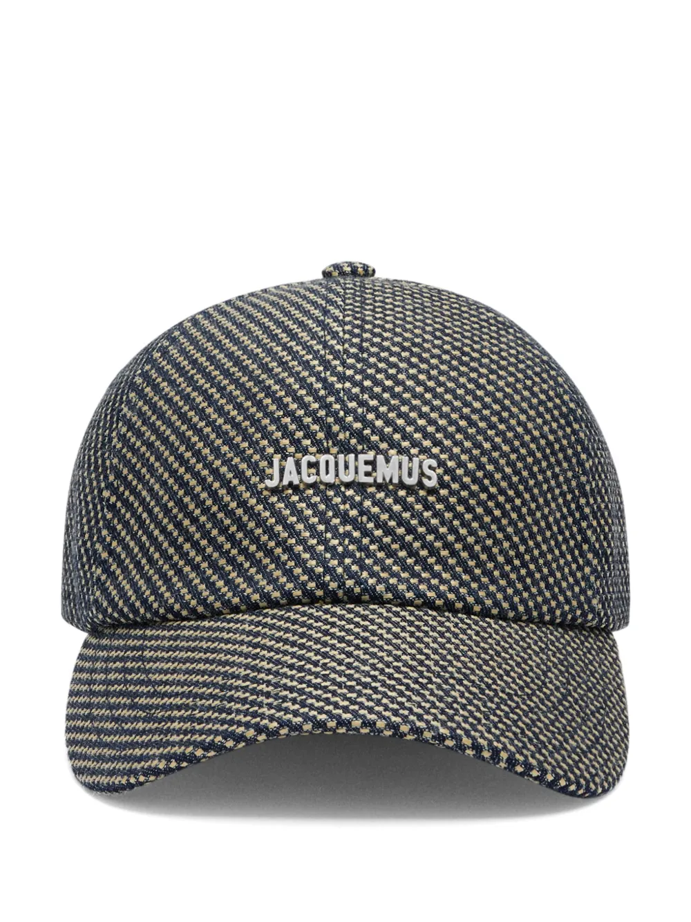 Jacquemus Womens Navy La Casquette Branded Cotton-blend Cap In Neutral