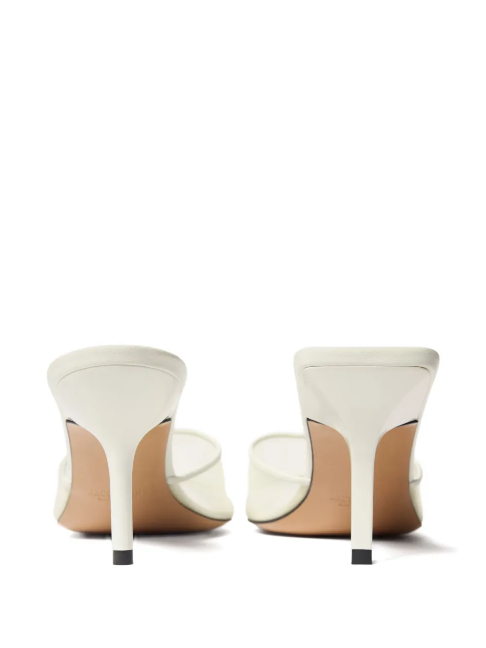 Jacquemus Cubisto Leather-trimmed Mesh Mules In Multi