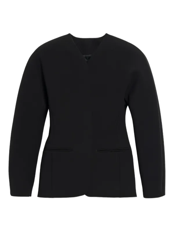Jacquemus The Ovalo Fitted Jacket | Black | FARFETCH
