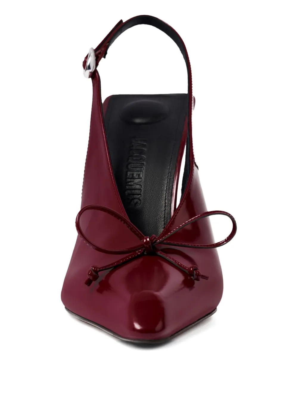 Jacquemus 100mm Cubisto Bow-slingback Pumps In Red