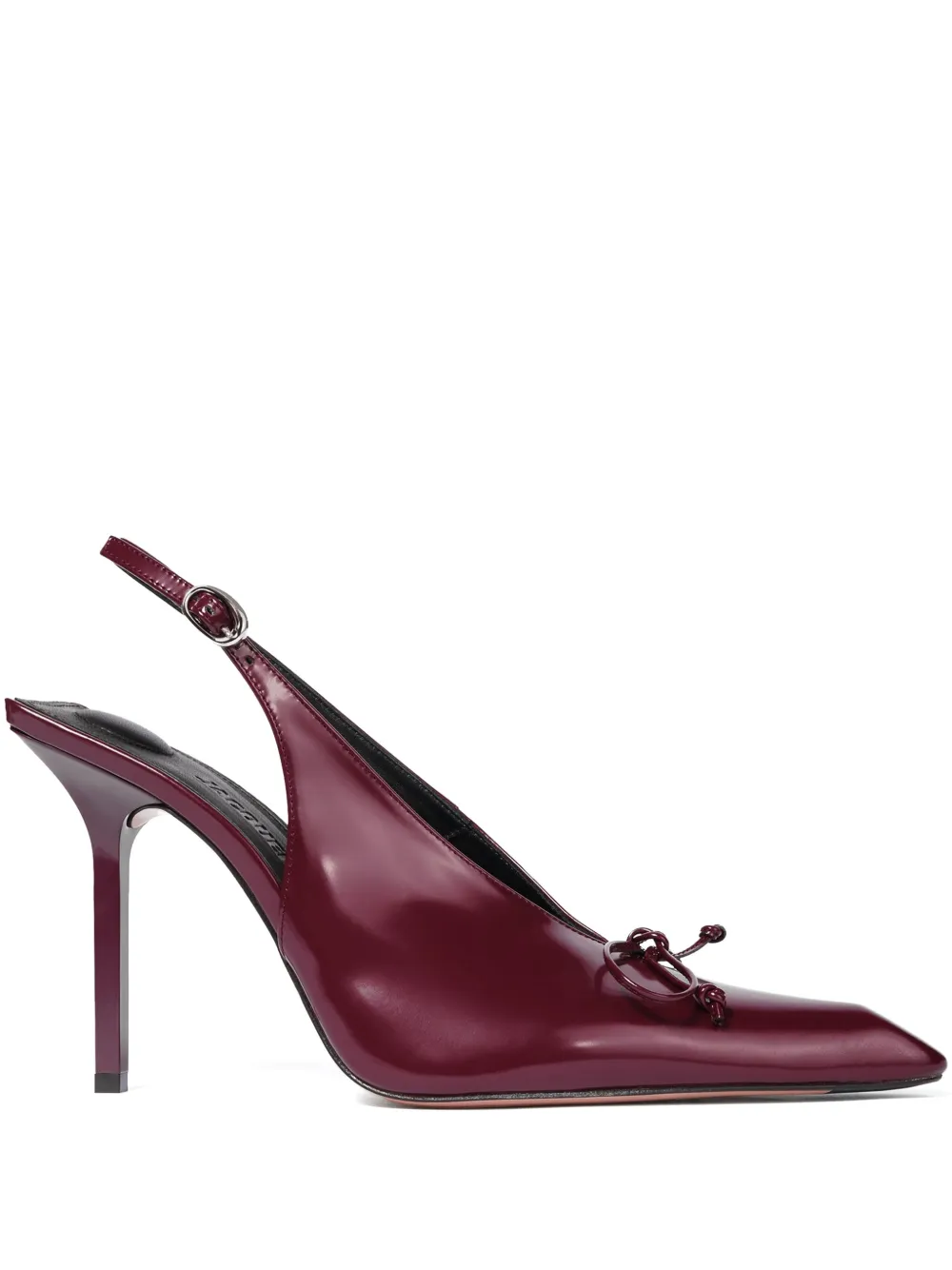 Jacquemus 100mm Cubisto bow-slingback pumps | Red | Image 1