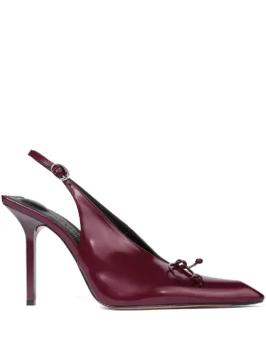 Miu Miu 105mm buckle-detail Slingblack Pumps | Red | FARFETCH IN
