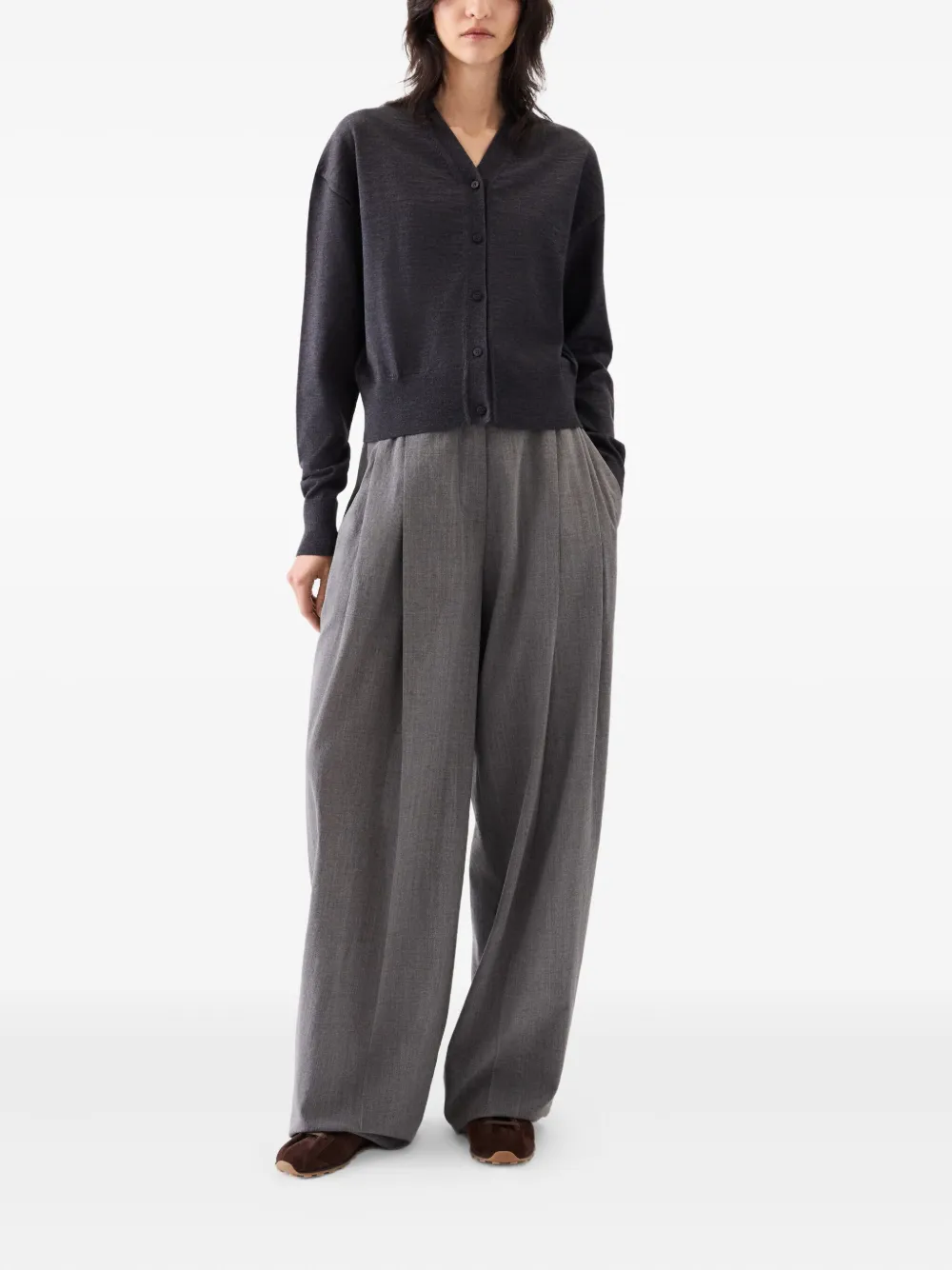 Jacquemus V-neck Wool Cardigan In Black