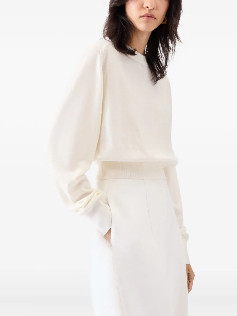 Jacquemus The Embroidered cropped sweater Wit