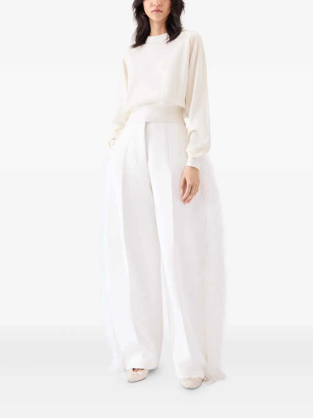 Jacquemus The Embroidered cropped sweater Wit