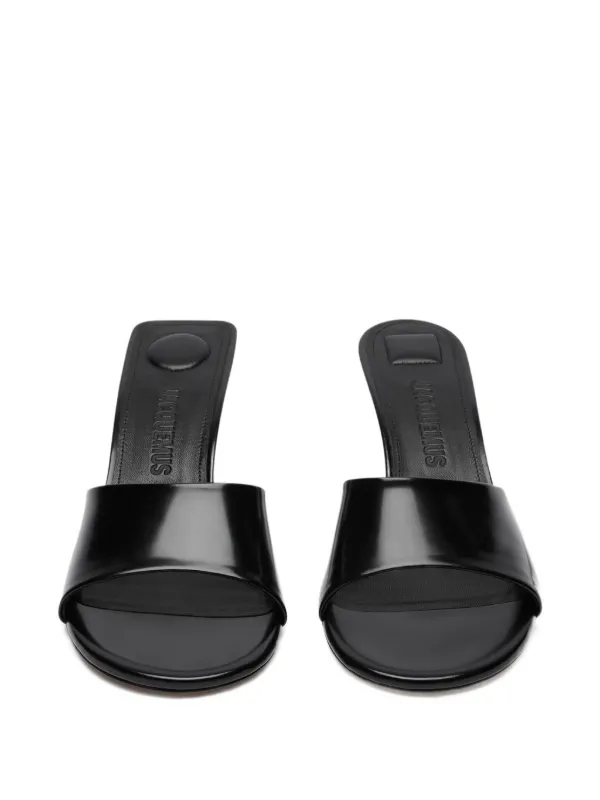 Jacquemus 70mm Leather open-toe Mules | Black | FARFETCH