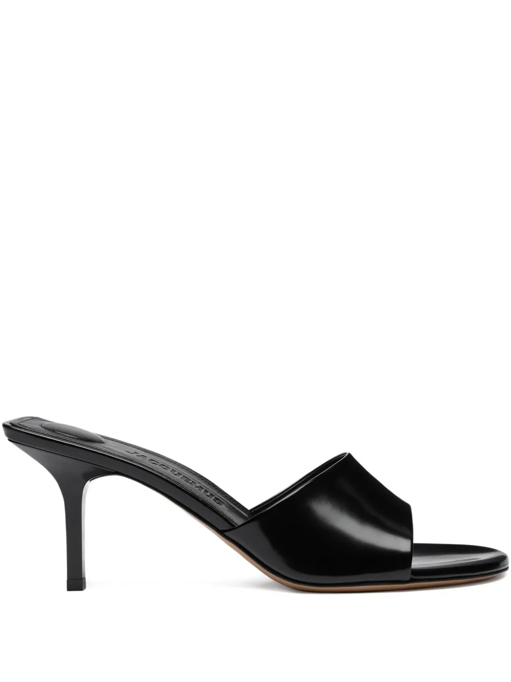 Jacquemus 70mm leather open-toe mules Black