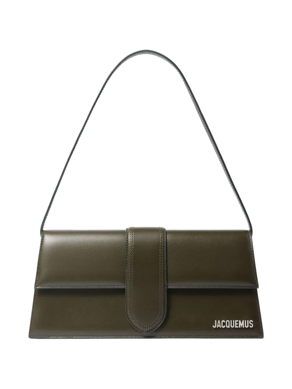 Jacquemus Le Chouchou Leather Flap Shoulder Bag In Green