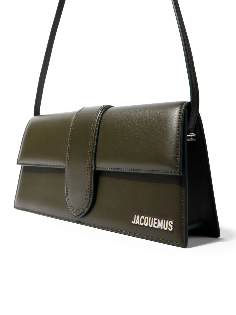 Jacquemus Le Chouchou Leather Flap Shoulder Bag In Green
