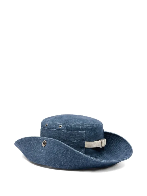 Jacquemus Brim Tie Hat | Blue | FARFETCH