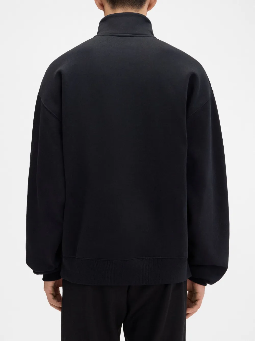 Jacquemus half-zip logo-patch sweatshirt Zwart