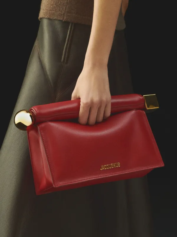 Jacquemus The Rond Carré Clutch Bag | Red | FARFETCH Jacquemus The Rond Carré Clutch Bag | Red | FARFETCH