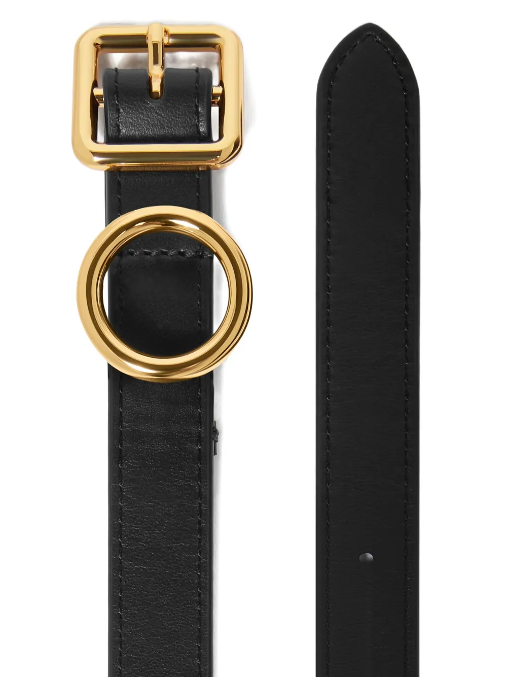 Jacquemus gold-tone ring buckled belt Zwart