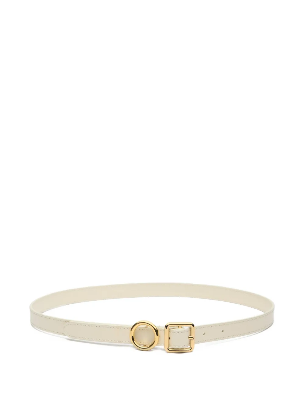 Jacquemus The Regalo circle-buckle leather belt - Bianco