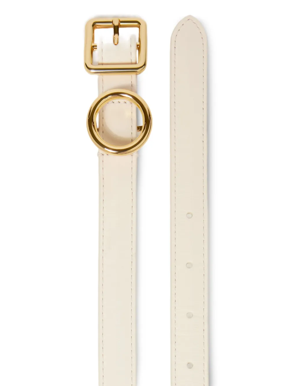 Jacquemus The Regalo circle-buckle leather belt Wit