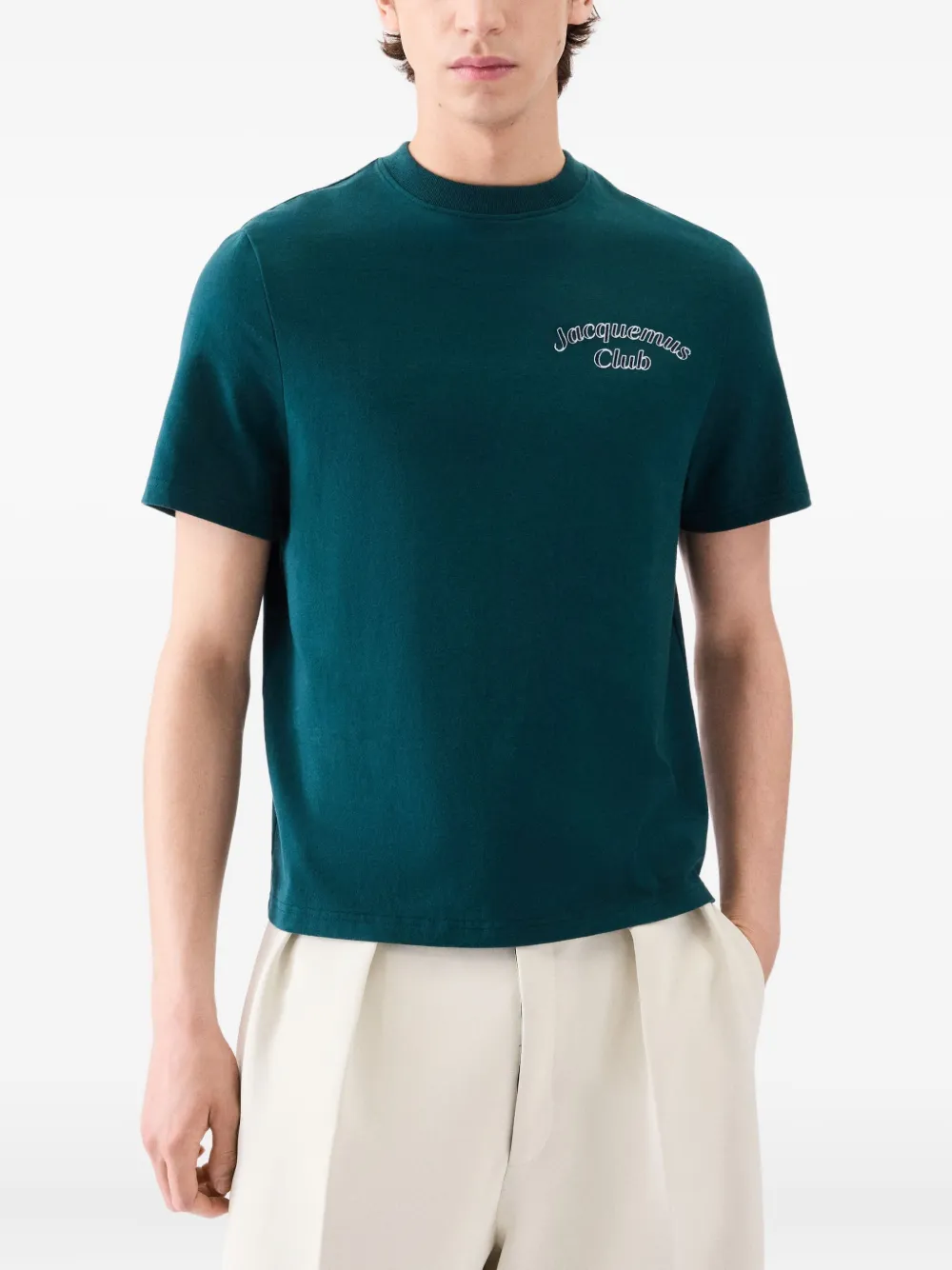 Jacquemus The Club T-shirt met borduurwerk - Groen