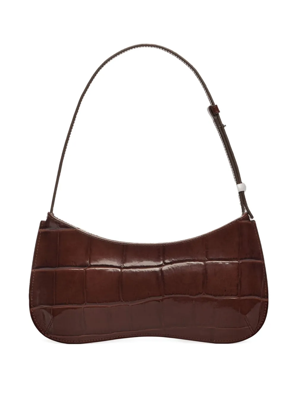 Jacquemus Le Bisou crocodile-embossed shoulder bag - Bruin