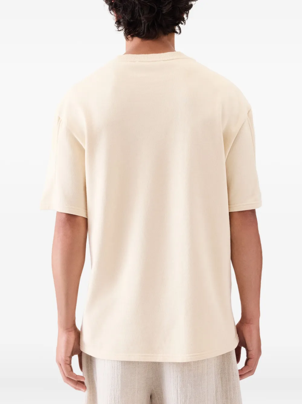 Jacquemus T-shirt met borduurwerk Beige