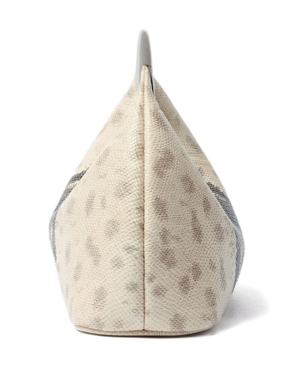 Jacquemus Calino Snakeskin-print Tote Bag In Neutral