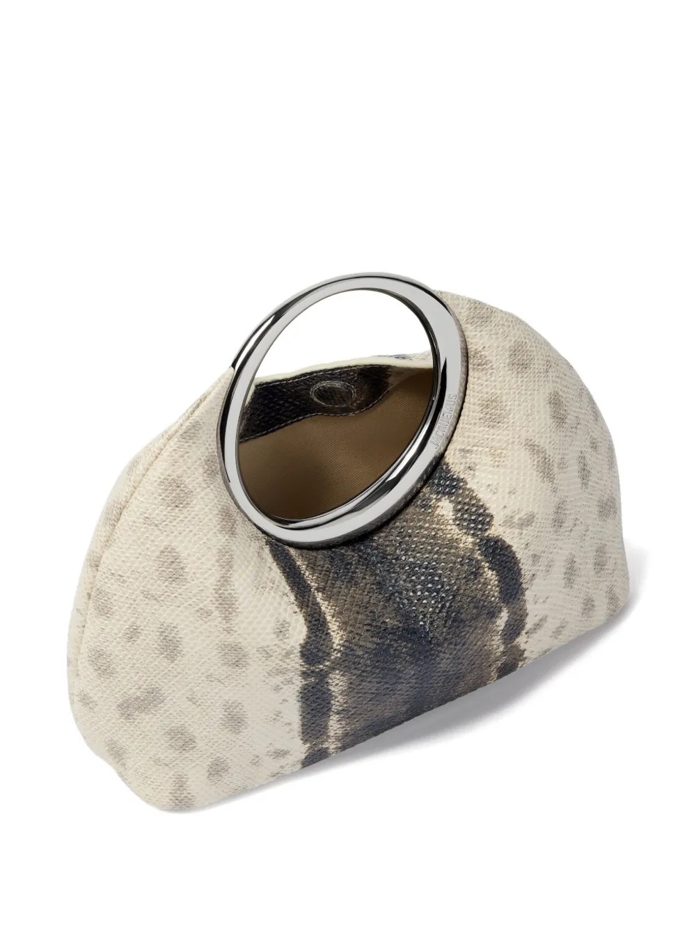 Jacquemus Calino Snakeskin-print Tote Bag In Neutral