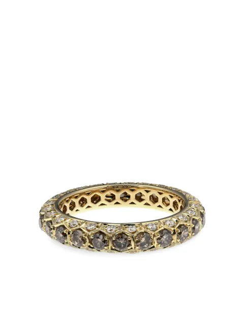 LILY GABRIELLA 18k yellow gold HEX Eternity diamond ring