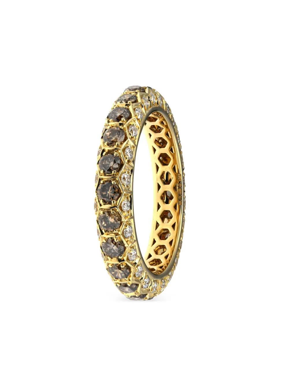 LILY GABRIELLA 18k yellow gold HEX Eternity diamond ring | Fine Jewelry | Image 2