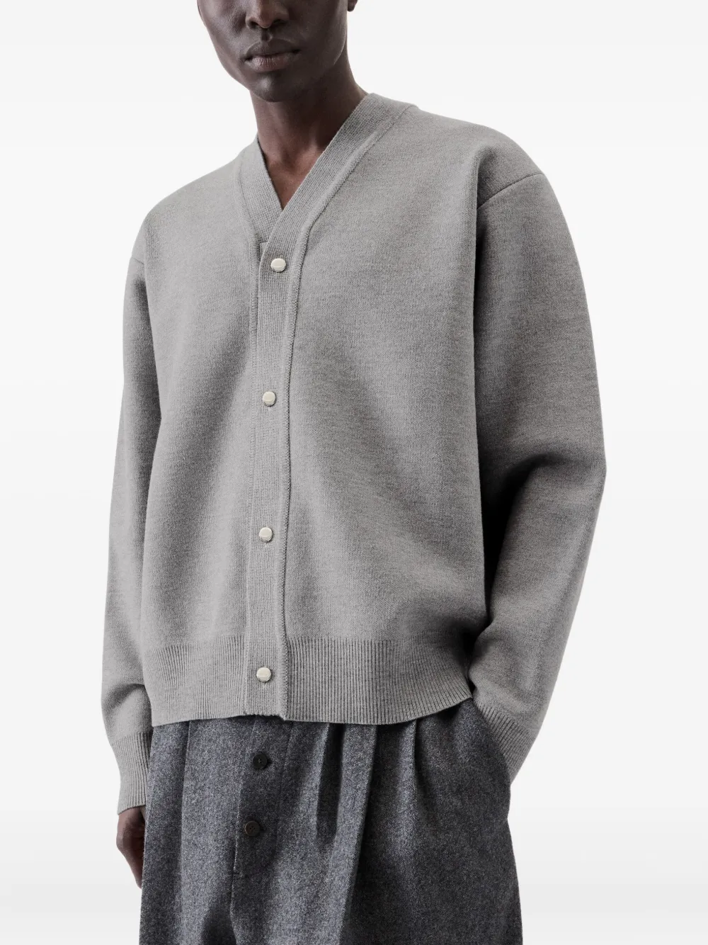Jacquemus V-neck Cardigan In Gray
