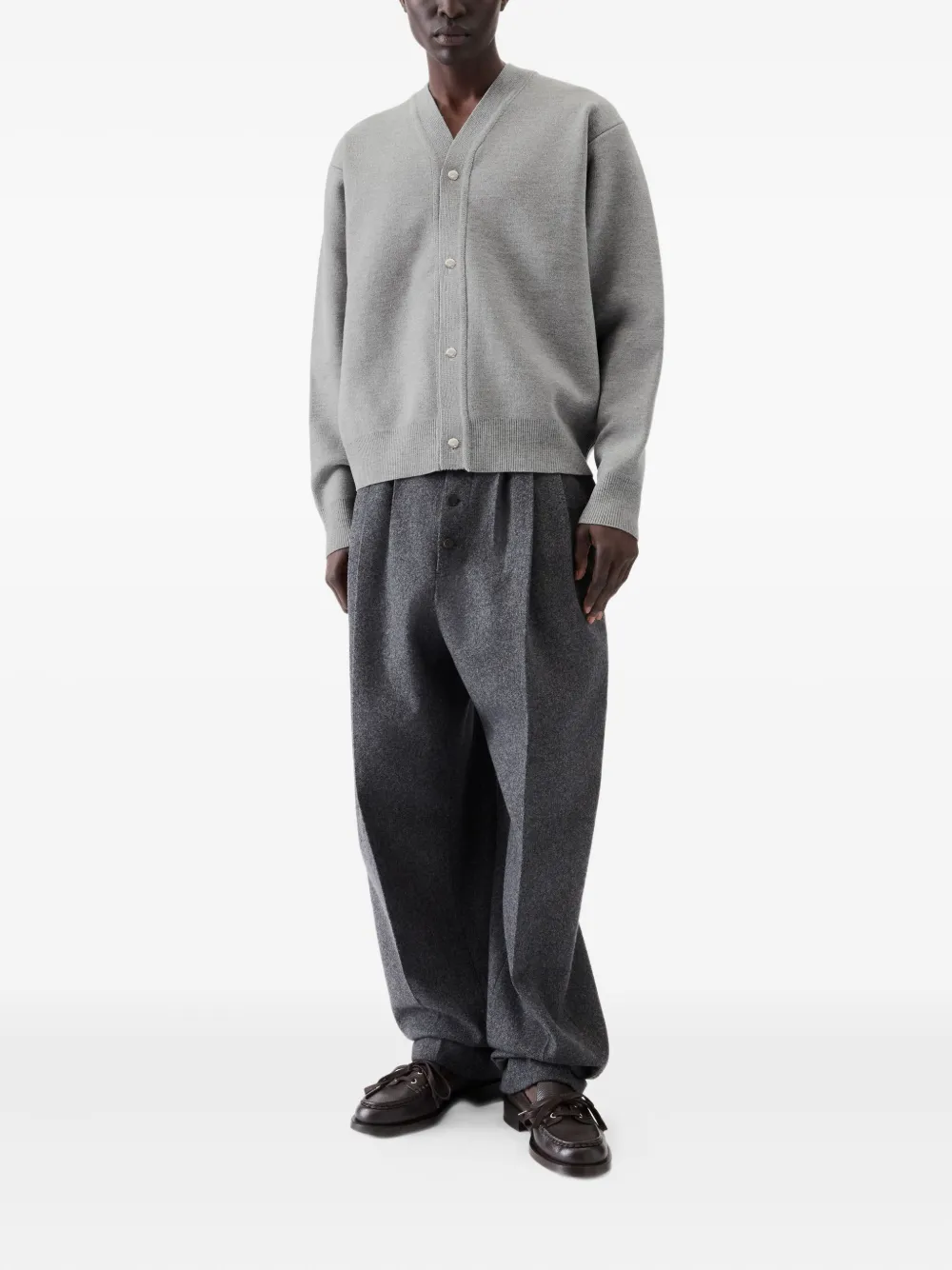 Jacquemus V-neck Cardigan In Gray