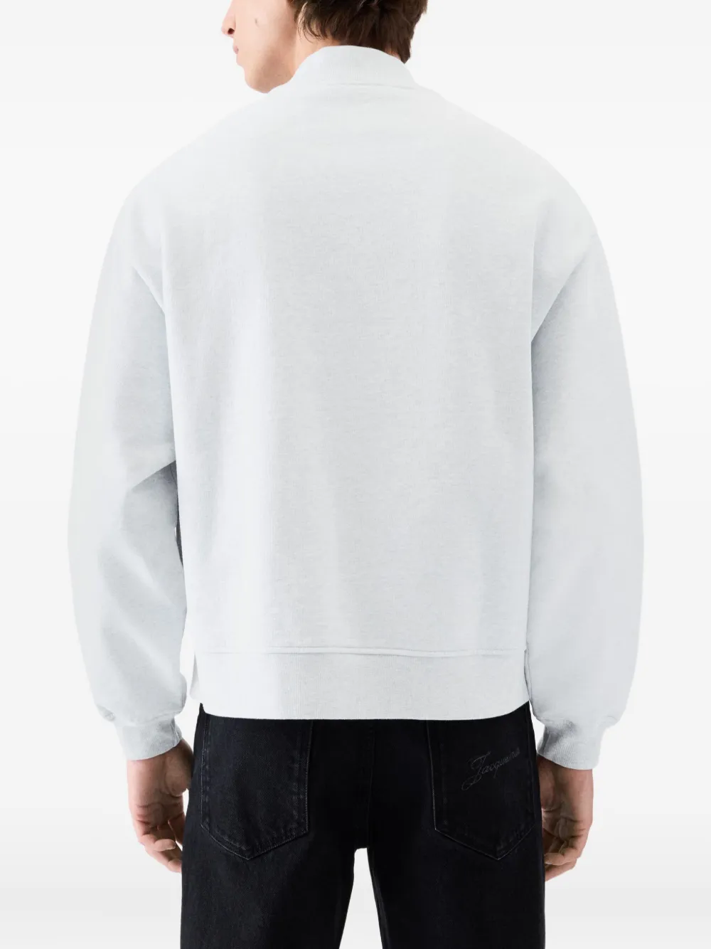 Jacquemus Gros Grain Sweatshirt In Gray