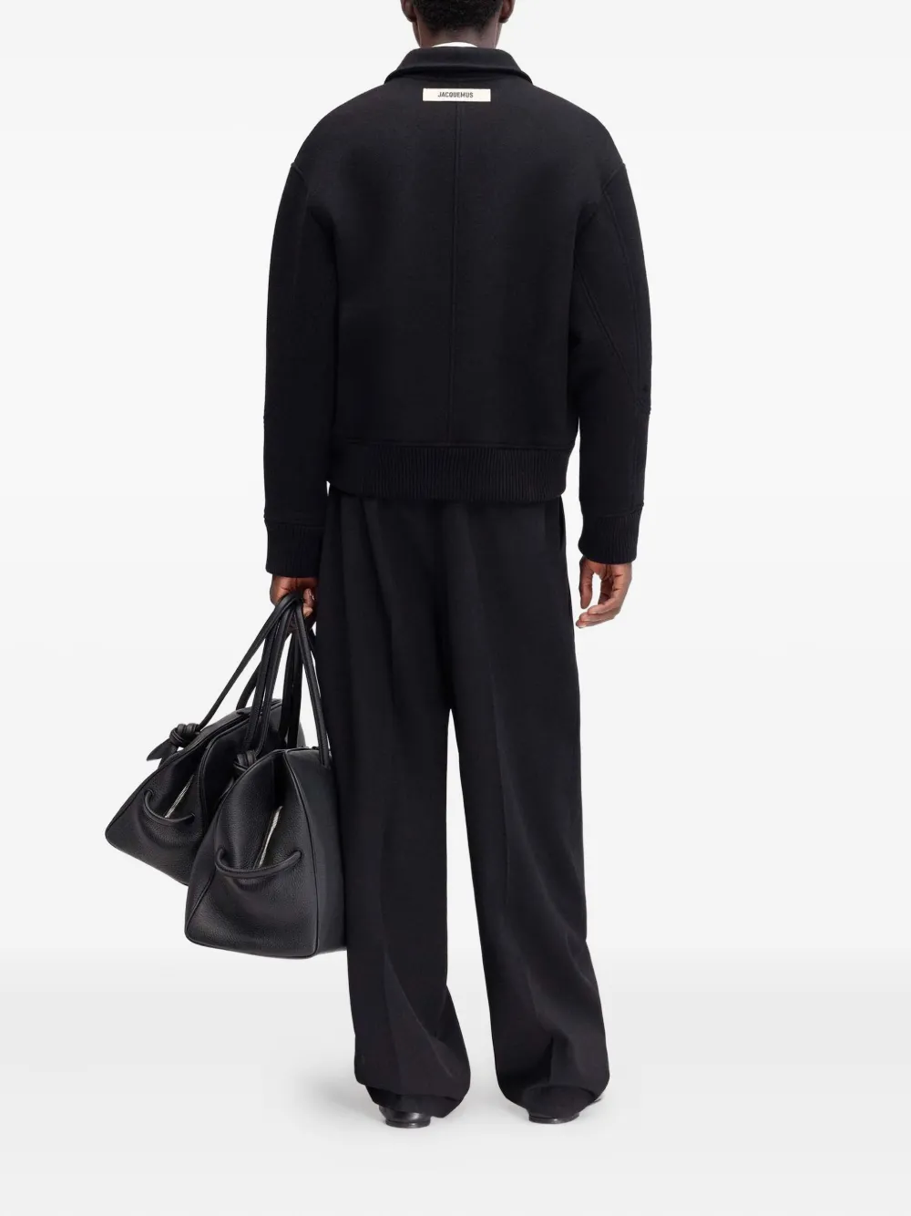 Jacquemus Button-fastening Ribbed-hem Jacket In Brown