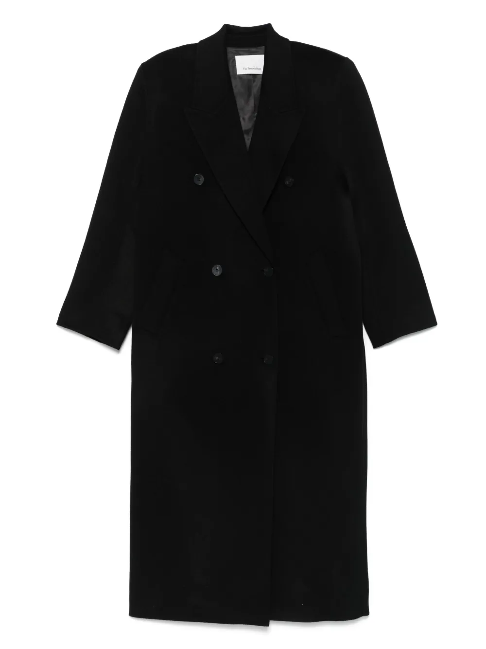 wool-blend double-breasted coat