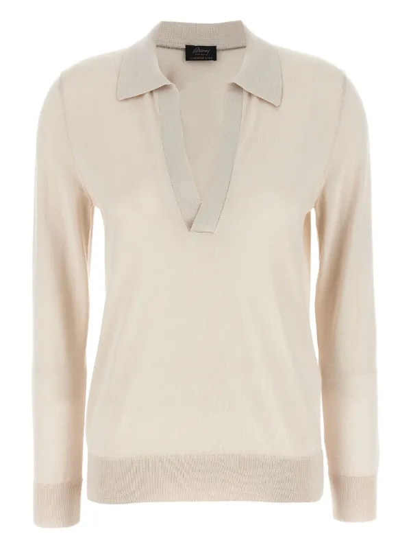 Brioni Cashmere-blend Sweater in Neutrals