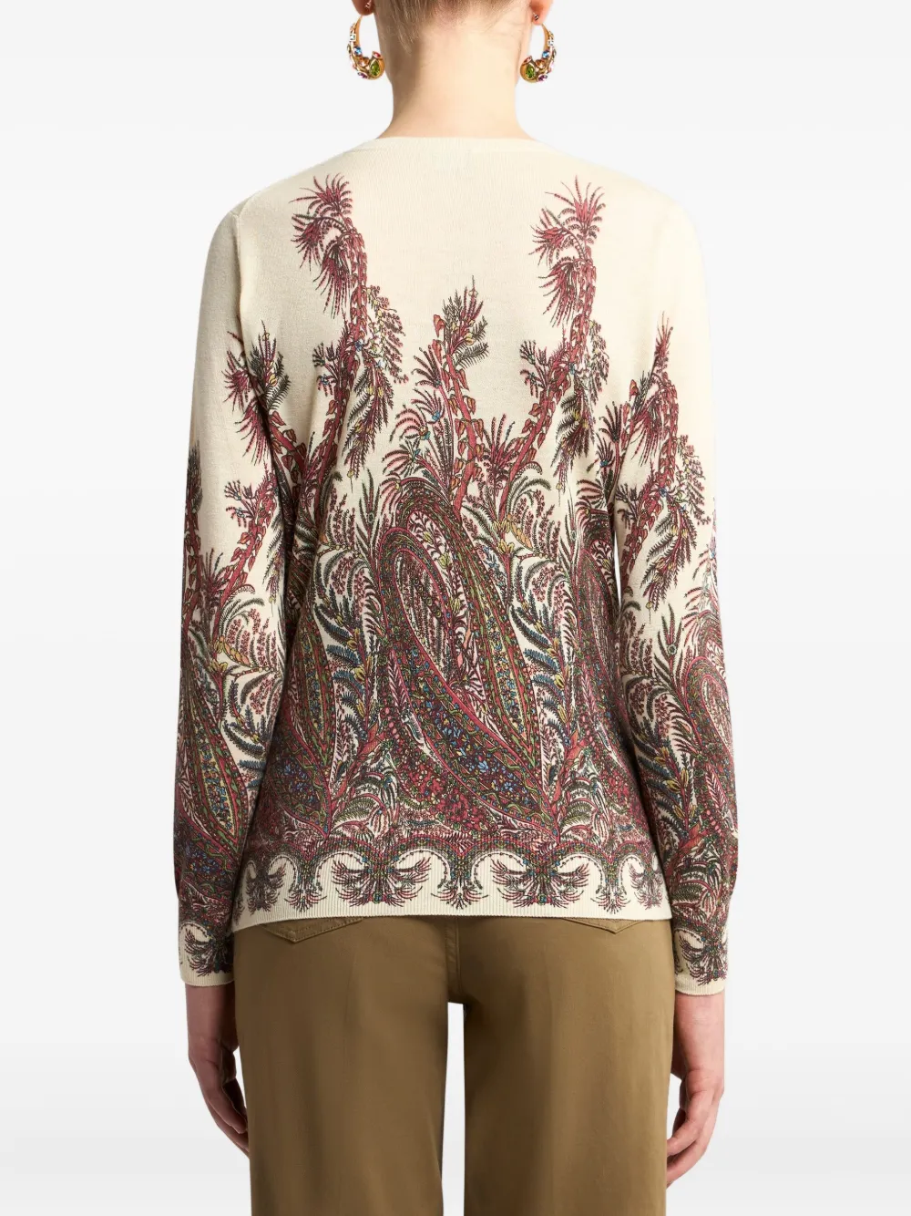ETRO paisley-print cardigan Beige