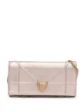 Christian Dior Pre-Owned 2017 Metallic Grained Calfskin Diorama Wallet on Chain crossbody bag - Pink