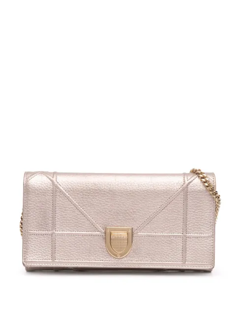 Christian Dior Pre-Owned Diorama plånbok i kalvskinn med kedja från 2017