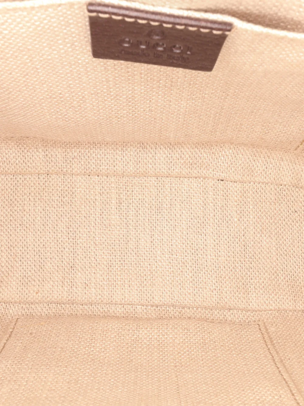 Pre-owned Gucci 2016-2024 Gg Canvas Webby Bee Camera Bag Crossbody Bag In Brown
