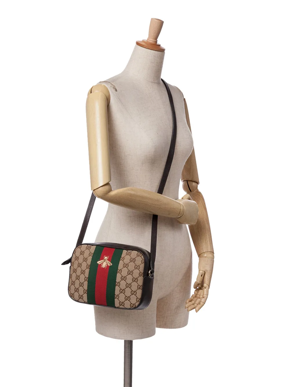 Gucci Pre-Owned 2016-2024 GG Canvas Webby Bee Camera Bag crossbody bag | Pre-Owned | Image 2