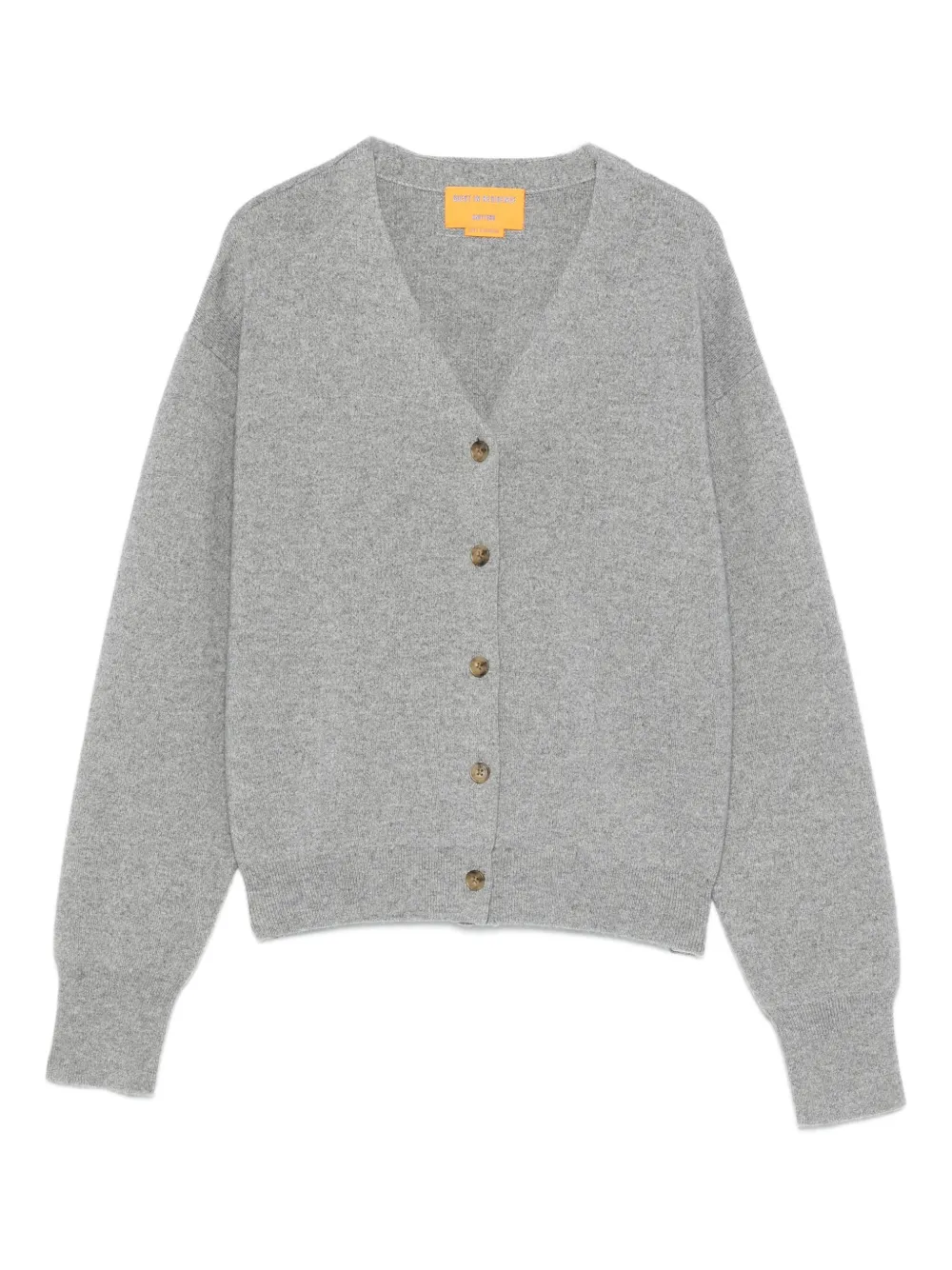 Guest In Residence Collegiate Cardigan In Gray
