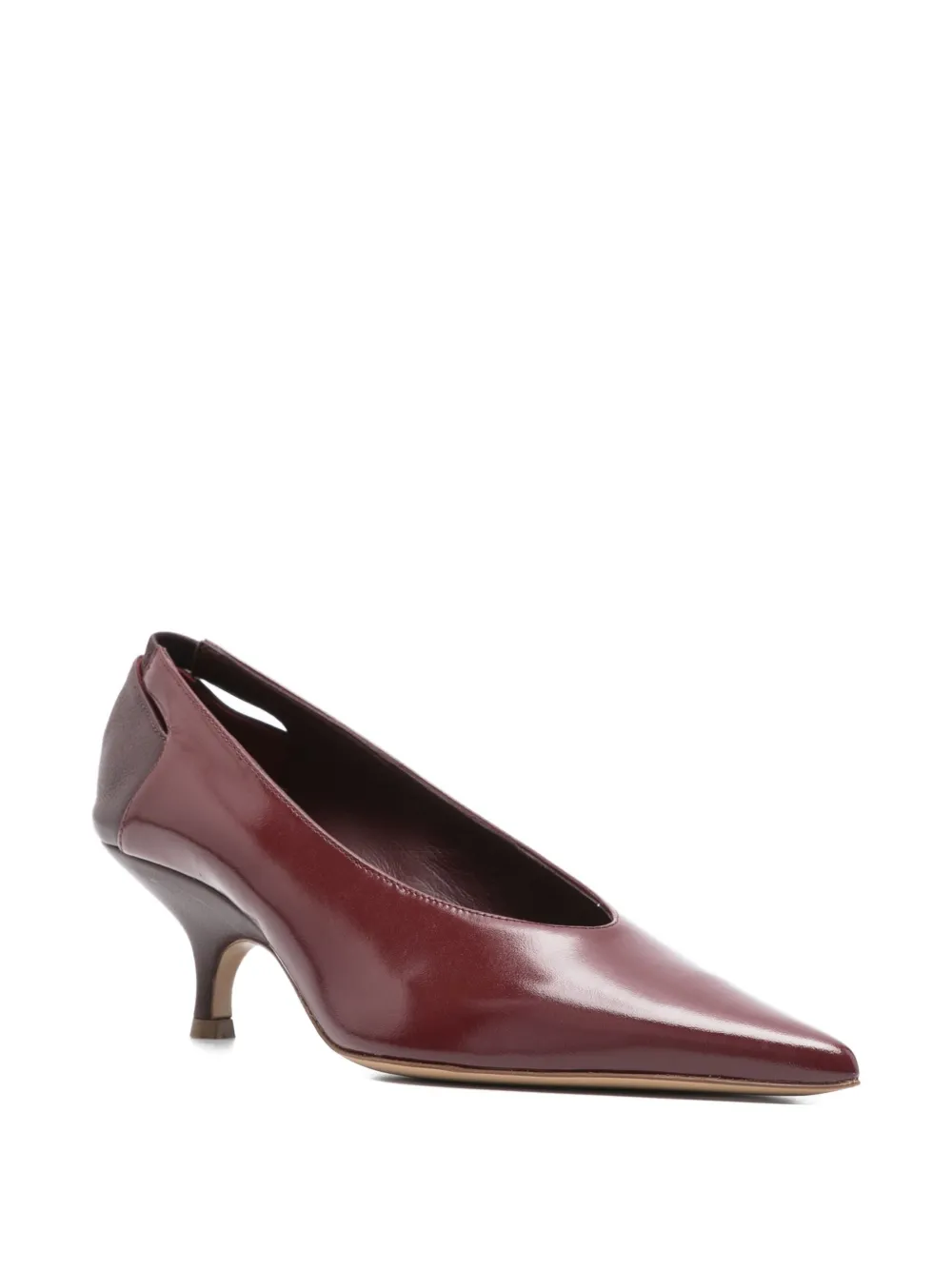GIABORGHINI 50mm Sloane pointed-toe cut-out pumps Red
