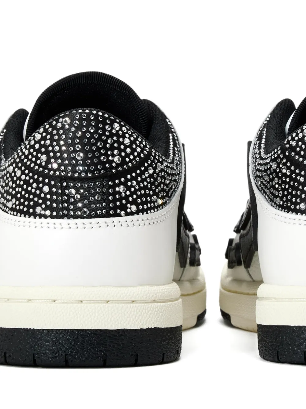 AMIRI crystal-embellished bone sneakers White