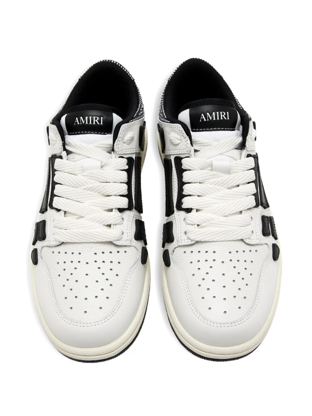 AMIRI crystal-embellished bone sneakers White