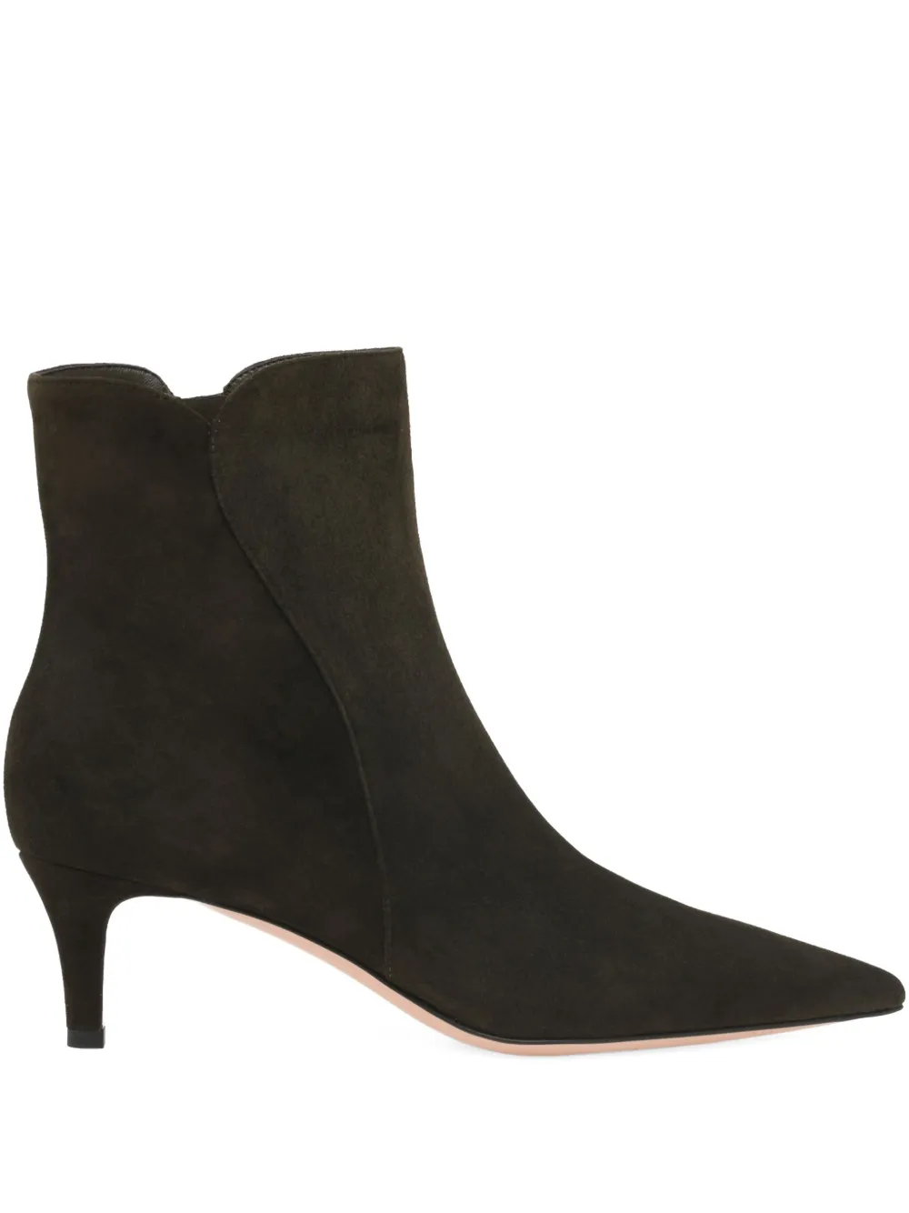 Gianvito Rossi pointed-toe suede ankle boots Green