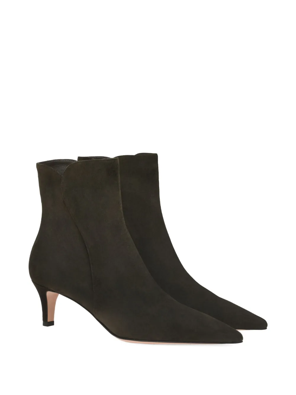 Gianvito Rossi pointed-toe suede ankle boots Green