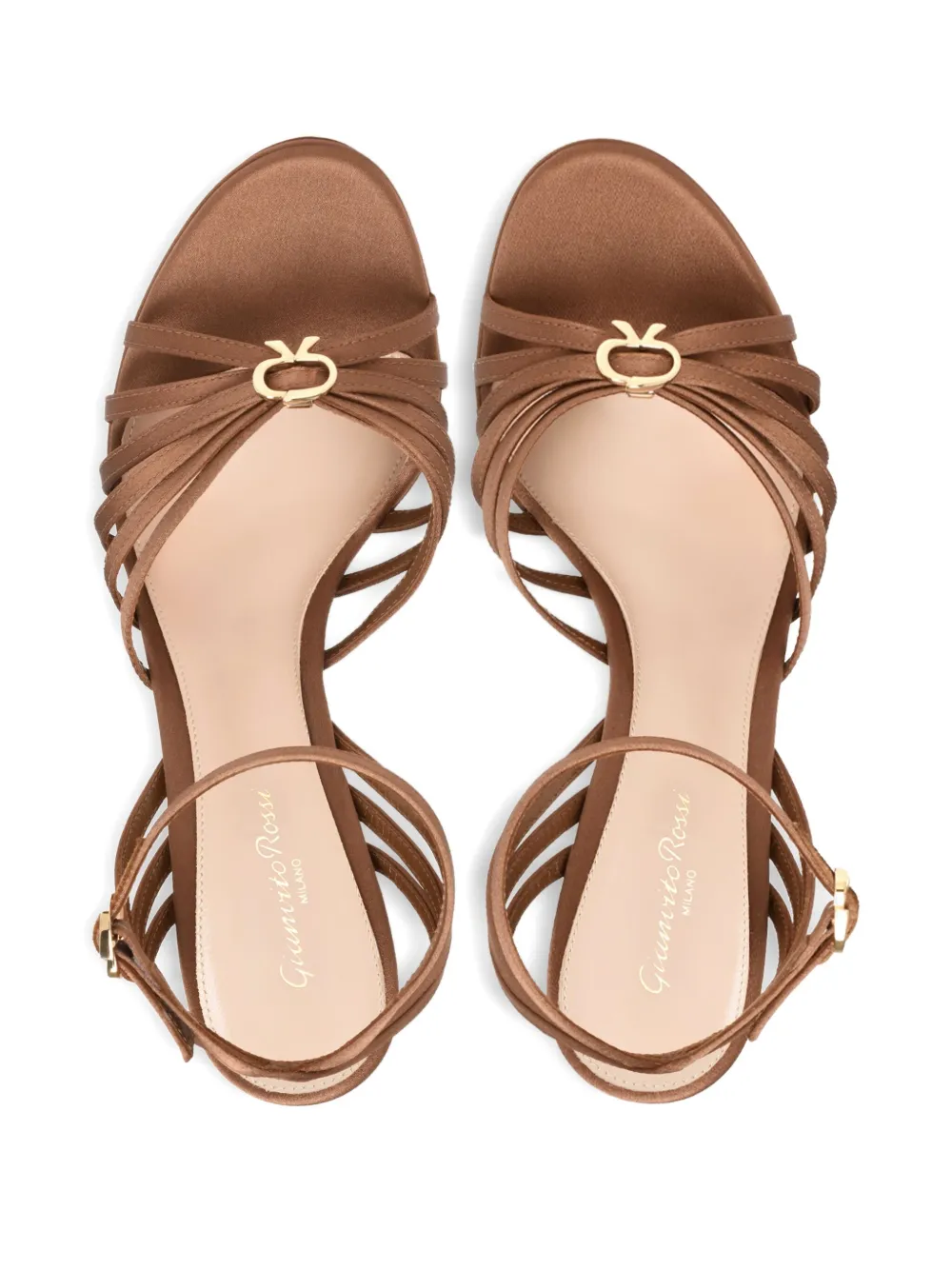 Gianvito Rossi strappy block-heel sandals Brown